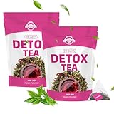 Detox Tee, Tee Zum Abnehmen, 56 Tage Cleanse Weight Loss, Tea Natürliche Kräutermischung, Körper formender Tea, Sanfte Entgiftung und Reinigung, 100% Vegan