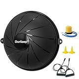Ourizep balance ball bis 300KG Yoga Balance Trainer Ball, Balancetrainer Gymnastikball Halbkugel mit Expander & Pumpe, Rutschfest Yoga Gymnastik Ball Yoga für Krafttraining Gleichgewichtstraining 60cm
