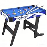 Faltbares Billard-Tischspiel, Billardtisch-Set für die ganze Familie, einfaches Zusammenklappen für Grill-Jungs (blau)