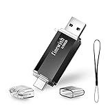 Type C USB Stick 128gb, 2 in 1 OTG USB C Speicherstick 128 GB Tragbar USB 2.0 Flash Drive 128gb Für MacBook Pro, Android Handy, Pad, Laptop UND Computer (Schwarz)