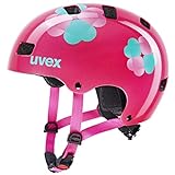 uvex kid 3 - robuster Fahrradhelm für Kinder- individuelle Größenanpassung - optimierte Belüftung - pink flower - 51-55 cm