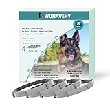 4 Pack Zecken- & Flohschutz Halsband Hunde 74 cm 10KG Flohschutzhalsband für Hunde Zeckenhalsband Flohhalsband Schutzhalsband gegen Flöhe 8 Monate Schutz verstellbar für alle Größen