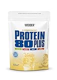 WEIDER Protein 80 Plus Mehrkomponenten Protein Pulver, Eiweißpulver für cremige, unverschämt leckere Eiweiß Shakes, Kombination aus Whey, Casein, Milchprotein-Isolat & Ei-Protein, Vanille, 500g