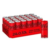 Coca-Cola Zero Sugar - koffeinhaltiges Erfrischungsgetränk mit originalem Coca-Cola Geschmack - null Zucker und ohne Kalorien - in stylischen Dosen (24 x 330 ml)