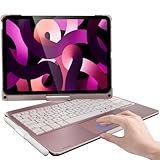 pekarejue Tastaturhülle für Apple iPad Air 5. 4. Generation und iPad Pro 11 Zoll und 2022 2021 2020 2018 Touchpad Tastatur mit Hintergrundbeleuchtung, 360 Grad drehbar, stoßfeste Abdeckung mit