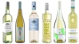 Alkoholfreies Weißwein Paket - Wein ohne Alkohol - Pierre Zero, Carl Jung, Schloss Sommerau u.a. Chardonnay, Riesling (6 x 0,75l)