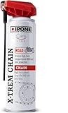 IPONE – X-Trem Chain Road Kettenspray für Straßenmotorräder – Langanhaltender Schutz bis 800km – Flächendeckende Zerstäubung – 250ml Sprühflasche mit Spezial-Zerstäuberkopf