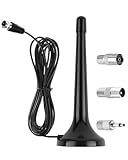 FM DAB Radio Antenne für Stereoanlage und AV Receiver - Universale Zimmerantenne mit Magnetfuß und 3m Verlängerungskabel - Hervorragender Empfang für DAB+ und UKW Radio, Digitale Radioantenne