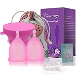 Menstruationstasse Aomiduo menstrual cup mehrwegbecher menstruationstasse aus medizinischem Silikon-Größe S (Mittel) und L (Gross) enthalten(Presented Travel Storage Cup)