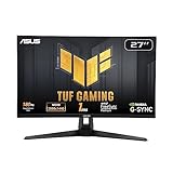 ASUS TUF Gaming VG27AQ3A - 27 Zoll WQHD Monitor - 180 Hz, 1ms GtG, G-Sync, FreeSync, , ELMB, GameFast Input , HDR10 - Fast-IPS Panel, 16:9, 2560x1440, DisplayPort, HDMI, Speaker, Schwarz,27' WQHD