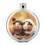 Süßer Meerschweinchen-Likör-Flachmann, rund, Edelstahl, auslaufsicher, für Geburtstag, Weihnachten, Geschenke für Männer, Frauen, Brautjungfer, Hochzeit, Party, Zubehör, 142 ml