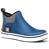 Trudave Wasserdichte Gummistiefel für Herren, Angelstiefel, rutschfest, für Angeln, Outdoor, Bootfahren, Größe 5–11, blau, 40/41 EU