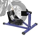 Ansobea Montageständer, Motorradwippe Motorrad Vorderradklemme, Motorradständer Vorne,Motorradständer Geeignet für 17-21 Zoll Reifen,Verladehilfe Schiene, Blau,1 Stück