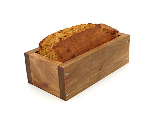 Holzwerk Premium Brot-Backform - hitzebeständiges massives Walnuss-, Birnen-, Apfel-holz – hochwertiger Brot-Backrahmen inkl. Rezept– natürlicher Holz-backrahmen – Handarbeit – Made in Germany