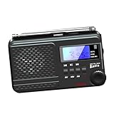 ARTIBETTER Full Band Stereo Radio mit LCD Display Wiederaufladbarem Akku Unterstützung und Alarmfunktion Tragbares Handheld Fm Radio mit Dsp Signalverarbeitung und Erweiterter Antenne