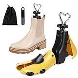schuhdehner schuhweiter Herren Und Damen shoe stretcher 4-Wege Schuhspanner stiefeldehner zum weiten schuhdehner einstellbar Länge und Breite Mit Schuhlöffel Für alle Schuhe geeignet (Gelb(40-47))