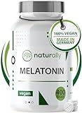 naturally 0,5mg Melatonin Tabletten 400 bioaktive Melatonintabletten - Melatonin hochdosiert - ohne Zusätze, vegan, laborgeprüft, Made in Germany