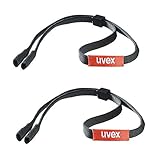 Uvex Eyewear Strap Brillenband, 2 Stück, Schwarz