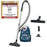Rowenta RO3950 Staubsauger mit Beutel Compact Power Bodenstaubsauger (AAA-Energie-Label, 750 Watt, 3L Staubvolumen, Staubfüllanzeige, inkl. Zubehör, integrierter Tragegriff) blau
