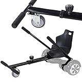 Robway Hoverkart | 𝐃𝐀𝐒 𝐎𝐑𝐈𝐆𝐈𝐍𝐀𝐋 ® - W1 W2 W3 & universal für 6,5' / 8' / 10' Boards - Hoverboard Sitz - Hoverseat - Hovercart Sitz - Gummibereifung - Kinder & Erwachsene (Schwarz)