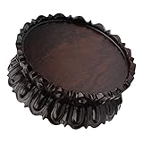 SEWOART Lotusbasis Stand LED dekorativ Lotusblumendekor Kugel stehen stelzlager Kristallkugelhalter Holzständer für Kristallkugeln stabiler Kugelhalter Holzständer für Ball hölzern Black