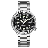ADDIESDIVE Herren Automatik Automatikuhr Elegant Lässig Mechanisch Armbanduhren Mit Saphirglas Edelstahlarmband/taucheruhr Herren H5-BS3