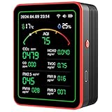 LYEAA Tuya WiFi 15-in-1 tragbarer AQI-Tester mit TFT-Display für CO CO2 TVOC HCHO Temperatur Luftfeuchtigkeit