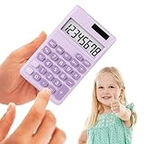 Calculator Rezeption, 8 -Di -Rechnungsrechner Mit Sonnenenergie Mit LCD -Bildschirm | Inlandsbürorechner Für Grundschule, Haus, Büro, Grundrechner, Taschenrechner,Grundlegende Taschenrechner, Bürorech
