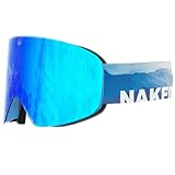 NAKED Optics® Skibrille Snowboard Brille für Damen und Herren - Verspiegelt mit Magnet-Wechselsystem – Ski Goggles for Men and Women (Misty, ohne Schlechtwetterglas)