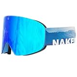 NAKED Optics® Skibrille Snowboard Brille für Damen und Herren - Verspiegelt mit Magnet-Wechselsystem – Ski Goggles for Men and Women (Misty, ohne Schlechtwetterglas)