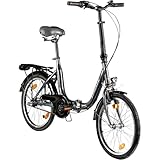 ZÜNDAPP ZF40 Klappfahrrad Erwachsene 20 Zoll Fahrrad 3 Gang Klapprad Damen Herren City Bike Faltrad Fahrrad tiefer Einstieg Folding Bike Unisex (weiß, 35,5)