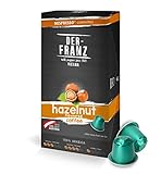 Nespresso kompatible Kaffee Kapseln, 1 x 10 Kapseln, Haselnuss Aroma