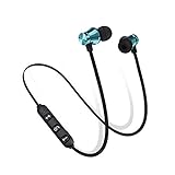 RRunzfon Bluetooth-Kopfhörer, magnetisch, Bluetooth, In-Ear-Kopfhörer, kabellos, Musik, Blau