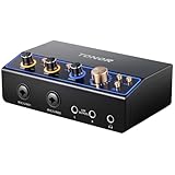 TONOR Audio Interface für Streaming Podcasting Studio ASMR Aufnahmen, 2-Kanal XLR Audio Mixer mit RGB für Gamer Musiker Songwriter Gitarristen Content Creators in HiFi-Studioqualität TX510 Schwarz