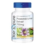 Fair & Pure® - Passionsblume Extrakt 750mg - vegan - hochdosiert - ohne Magnesiumstearat - 120 Passionsblume-Kapseln