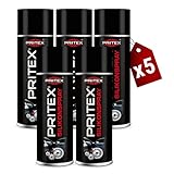 PRITEX – Silikonspray 5 x 400 ml schmiert, pflegt und schützt diverse Materialien – fettfreies Trennmittel für Kunststoff, Gummi, Holz & Metall – Gleitspray Pflegemittel Schmiermittel