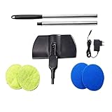 Fenteer Elektrischer Mopp mit rotierenden Pads, Bodenschrubber, schwenkbarer Rotationsmopp, Hartbodenreiniger für Laminat, unter Sofa, Bett, Schrank, Fliesen