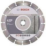 Bosch Professional 1x Diamanttrennscheibe Standard for Concrete (für Beton, Porenbeton, Ø 230 x 22,23 x 2,3 x 10 mm, Zubehör für Winkelschleifer)