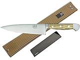 Güde Alpha Olive Messer Kochmesser Santoku Brotmesser Schälmesser Schinkenmesser Chai Dao ohne/mit Gravur + Prymo Farbe 1) Messer OHNE Gravur, Größe Kochmesser 16cm