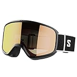 Salomon Aksium 20 Photochrome Unisex-Brille Ski Snowboarden, Tolle Passform und Komfort, Haltbarkeit und Automatisch Optimierte Sicht, Schwarz, Einheitsgröße