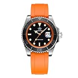 ADDIESDIVE Analoge Quarzuhr für Herren Taucheruhr BGW9 Leuchtend 200 m wasserdicht Mit Gummiband