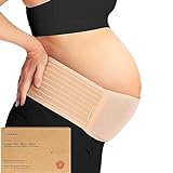 KeaBabies Bauchgurt Schwangerschaft - Weicher und atmungsaktiver schwangerschaftsgürtel - Bauchband Schwangerschaft Stützend - Stützgurt Schwangerschaft (Classic Ivory, M/L)