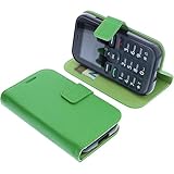foto-kontor Tasche kompatibel mit Doro Leva L10 Schutzhülle grün Book Style Case Handy Schutz Hülle Buch Wallet Handyhülle Cover Klapphülle Ständer Handytasche