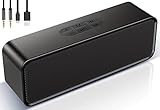 WEIDU Bluetooth Lautsprecher Tragbarer Musikbox Bluetooth 5.0 Speaker Kabelloser Stereo Sound Intensiver Bass Freisprechfunktion Unterstützung TF Karte USB Stick mit AUX 3.5mm Audiokabel