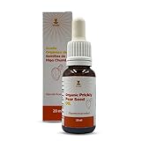 Snadi - Kaktusfeigenkernöl BIO | 20 ml | 100% Natürlich und Rein | Kaltgepresst | Hydratisiert und Verjüngt | Reduziert Augenringe und Tränensäcke | Vegan | Glasflasche