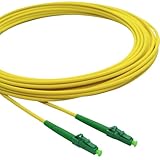 Conectra® - Glasfaser Patchkabel | OS2 | Singlemode | Simplex | LC/APC auf LC/APC | gelb | ideal für FTTH Heimnetzwerke | LWL Lichtwellenleiter Glasfaserkabel (Länge 3 m)