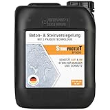 StoneprotecT SP5000 Nano Steinversiegelung Steinimprägnierung I Versiegelung und Imprägnierung von Beton Pflastersteine Terrasse Fliesen Fassade I Schutz vor Feuchtigkeit Algen Schmutz und Öl I 5l