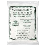 52USA Klebreismehl 453.6 g (Basic), 0,5 kg (1 Stück), Reismehl zum Backen oder Kochen, Produkt von Thailand, komplett natürliches weißes Reismehl, vegan