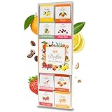 Dolfin Ausgewählte Schokoladen, Panache - 24 Quadrate - 12 köstliche Geschmacksrichtungen - Gourmet,Schokolade, Süßigkeiten - Geschenke für Geburtstag, Jahrestag, Valentinstag, Weihnachten