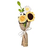 keebgyy Künstliche Blumen, Heimdekoration, Gestrickter Häkel-Blumenstrauß, Dekorativer Blumenstrauß, Fertiger Handgewebter Blumenstrauß, Künstliche Hakengarn-Wolle, Künstliche Blumen für(#1)